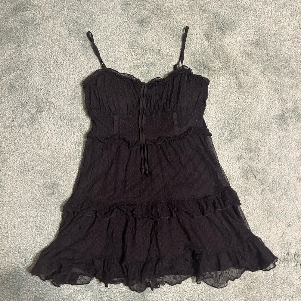 wild fable tiered black dress - Picture 2 of 6